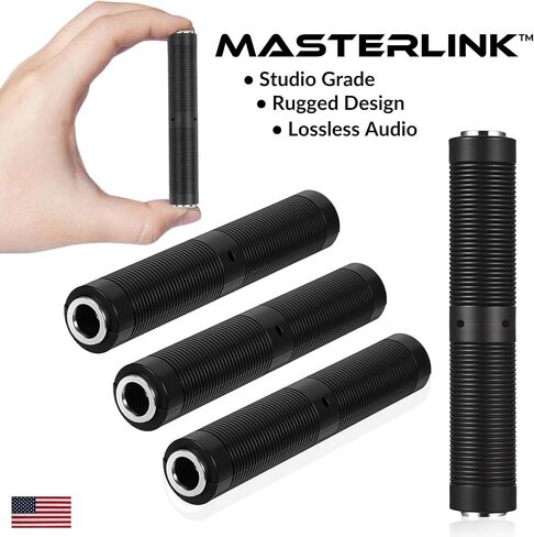 MasterLink 1/4 بوصة TRS/TS أنثى إلى مقرنة الإناث ، 6.35 مم جاك محول جاك جاك ، موصلات تغيير الجنس ، أمبير ، الدواسات ، الخلاطات ، باتش - 4 حزمة in Saudi Arabia