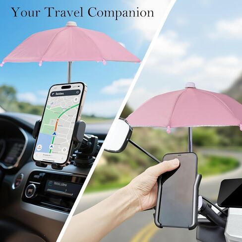 Cell Phone Umbrella for Sun Shade, Universal Adjustable Stand With Cute Piggy Suction Cup, Outdoor Anti-reflective Glare Blocking Cell Phone Sun Visor in Kuwait