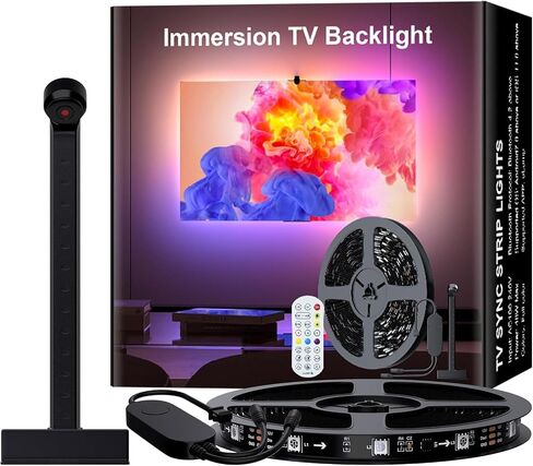 Llumtang TV Backlight لأجهزة تلفزيون 50-65 بوصة | تقنية المزامنة اللون | LED متعدد الألوان LED RGBMC أضواء | Wi-Fi | تسيطر التطبيق | AI Sync Sensor | تجربة مشاهدة غامرة | الضوء المحيط in Saudi Arabia