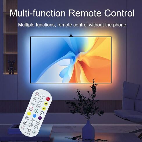Llumtang TV Backlight لأجهزة تلفزيون 50-65 بوصة | تقنية المزامنة اللون | LED متعدد الألوان LED RGBMC أضواء | Wi-Fi | تسيطر التطبيق | AI Sync Sensor | تجربة مشاهدة غامرة | الضوء المحيط in Saudi Arabia