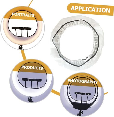 Legoily Ring Light Softbox Diffuser عاكس التصوير الفوتوغرافي الشفاف حتى الإضاءة متوافقة مع مصابيح الحلقة المختلفة للبث والتصوير الفوتوغرافي in Saudi Arabia