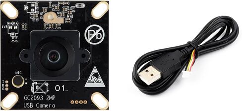 Waveshare GC2093 2MP USB Camera Module, Wide Dynamic Backlight Imaging, Fixed-Focus, Onboard Microphone, Adopts GC2093 Sensor Chip, USB 2.0 Interface in Saudi Arabia