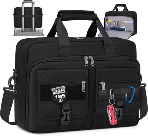 RAINSMORE Tactical Laptop Bag 15.6/17.3 Inch Laptop Briefcase Men Business Computer Bag Military Messenger Bag Work Office in Saudi Arabia