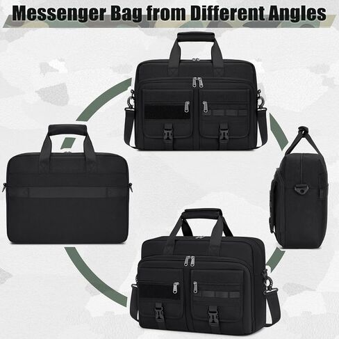 RAINSMORE Tactical Laptop Bag 15.6/17.3 Inch Laptop Briefcase Men Business Computer Bag Military Messenger Bag Work Office in Saudi Arabia