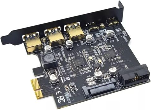 USB 3.2 GEN1 Type-C Expansion Card with 3*USB-A 2*Type-C 1 * 19PIN Ports 5Gbps Data Transfer in Saudi Arabia
