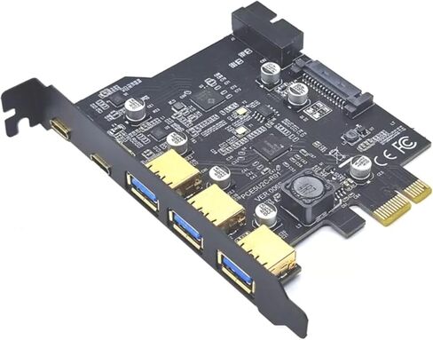 USB 3.2 GEN1 Type-C Expansion Card with 3*USB-A 2*Type-C 1 * 19PIN Ports 5Gbps Data Transfer in Saudi Arabia