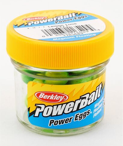 Berkley PowerBait Power Eggs Floating Magnum , Fluorescent Yellow - Garlic Scent, .5 oz Small Jar in Saudi Arabia