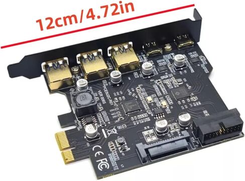USB 3.2 GEN1 Type-C Expansion Card with 3*USB-A 2*Type-C 1 * 19PIN Ports 5Gbps Data Transfer in Saudi Arabia