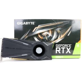 Gigabyte Geforce RTX 2080 TI Turbo GV -N208TTURBO -11GC Card - 1.55 GHz CORE - 11 GB GDDR6-352 BIT BUS WIDTH - FAN COOLER - DIRECTX 12 ، OpenGL 4.5-3 X Displayport - 1 x HDMI (READED) in Kuwait