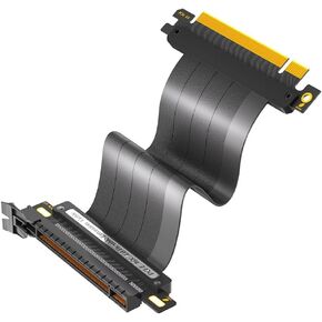 PCIE 4.0 تمديد كابل ، أسود 16x كابل Riser Riser عالي السرعة السوداء مع منفذ PCI Express لبطاقة تمديد GPU ، طول 20 سم (180 درجة) in Kuwait