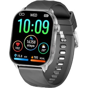 Smart Watches for Men Built-in GPS with LED Flashlight Compass, Black in Saudi Arabia