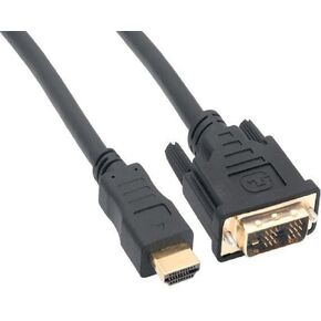 5M و 16 قدم HDMI إلى DVI -D كابل الارتباط الفردي - أسود in Kuwait