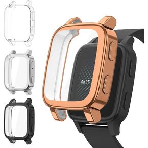 4 علبة حزمة لـ Garmin Venu SQ 2 / Venu SQ Scree Screeport ، Soft TPU Soft All-Around Cover Cover Cover Frame Frame متوافق مع Garmin Venu Sq 2 Music / Venu SQ Music Smartwatch (4Pack D) in Saudi Arabia