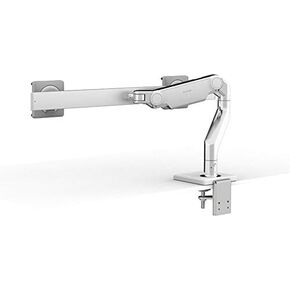 Humanscale M8.1 Adjustable Dual Monitor Arm with Crossbar - Two Piece Clamp Mount - Silver M81CMSB2G in Kuwait