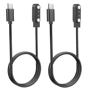 [2-Pack] Type C Charger for Bark Smart Watch Charger Replacement Magnetic Charging Cable USB Cord (Black&Black) in Kuwait