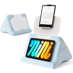 وسادة Saiji Tablet Kindle Stand-حامل iPad للقراءة في السرير في السرير ، مع مقطع متعدد الوظائف قابل للتعديل من 4-13 بوصة ، iPad ، Kindle ، الهاتف ، الأزرق in Kuwait