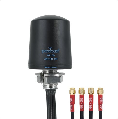 PROCCOCKAST 4X4 MIMO 5G ANTENNA-FANDAL المقاومة منخفضة الانحراف من خلال التثبيت من خلال الفتحة-6 أقدام-أبيض-متوافق مع Cisco و Cradlepoint و Digi و Mofi و Other-ANT-121-T44-W-06-التجميد in Saudi Arabia