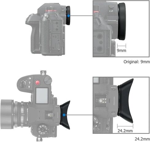 Soft Silicone Long Camera Eyecup Special for panasonic DC-S1H S1R S1 Replaces for panasonic DMW-EC6 Viewfinder Eyepiece Protector in Kuwait