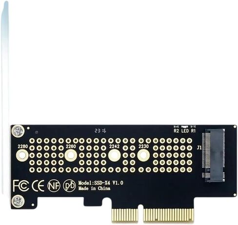 M.2 NVME to PCIe Adaptier with Aluminum SSD Heatsink ps M.2 SSD Gen4 PCIe4.0 X4 X8 X16 Expansion Card Compatible with Desktop Win10 in Saudi Arabia