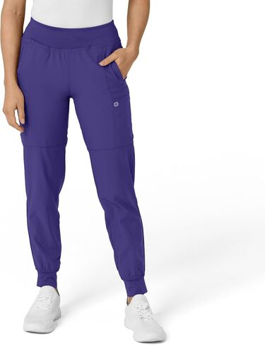 Women's Comfort Waist Cargo Jogger Scrub Pant, Grape, 1X TAL in Saudi Arabia
