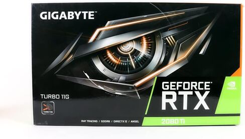 Gigabyte Geforce RTX 2080 TI Turbo GV -N208TTURBO -11GC Card - 1.55 GHz CORE - 11 GB GDDR6-352 BIT BUS WIDTH - FAN COOLER - DIRECTX 12 ، OpenGL 4.5-3 X Displayport - 1 x HDMI (READED) in Kuwait