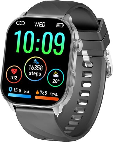 Smart Watches for Men Built-in GPS with LED Flashlight Compass, Black in Saudi Arabia
