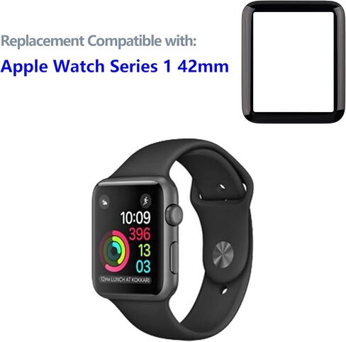 استبدال العدسة الزجاجية الأمامية LED متوافق مع Apple Watch Series 1 42 مم الإصدار الرياضي A1758 A1554 A1803 (الجيل الأول) (بدون شاشة LCD و Aigitizer اللمس) مع مجموعة الإصلاح in Saudi Arabia
