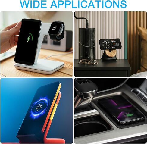 MECCANIXITY Universal Metal Ring Sticker Wireless Magnetic Charger Magnet Ring Stickers 56x1 Mm(ODxT) for Phone Case for All Cellphones, 4 Pack, Gold Tone in Saudi Arabia