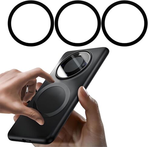 3 Pack Universal Metal Ring Sticker for Magnetic Charger Compatible with iPhone/Samsung/Android All Cellphones, Magnetic Mount/Phone Holder Conversion Accessories, Black in Saudi Arabia
