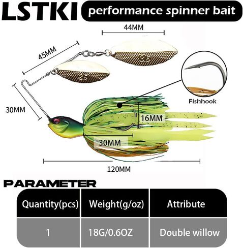 Spinnerbaits سحر الصيد ، سحر صيد الجهير الطعوم الدوار الطعوم الطنانة ، المعادن الصلبة إغراء توبووتر سوبايت للرقم السلمون سمك السلمون باس المياه المالحة المياه المالحة in Kuwait