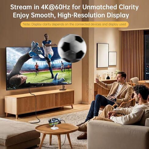 USB C to HDMI Cable 6.6FT, 4K@60Hz USB 3.1 Type C to HDMI Adapter Cord, Thunderbolt 3/4 Compatible for MacBook Pro/Air, iPad Pro, Galaxy S24/S23, Dell XPS, Chromebook, Surface and More in Saudi Arabia