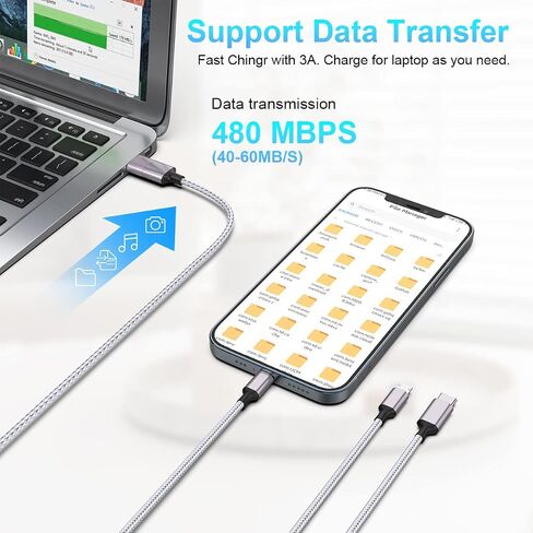 Multi 5 in 1 Universal USB C Fast Charging Cable 10FT/3M USB Long iPhone Charger Cord USB A/C to Lightning +Type C+Micro USB Nylon Braided Sync Charger Cord Adapter for Android/iPhone/Tablets-Black in Saudi Arabia