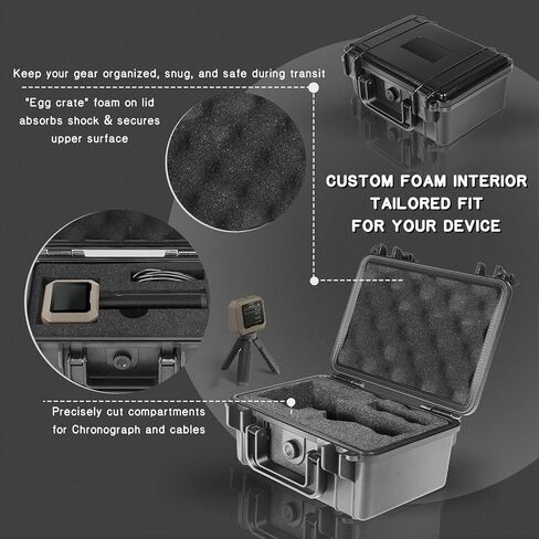 Protective Hard Case Shockproof Water-resistant with Customized DIY Foam Insert fit for Garmin Xero C1 Pro Chronograph and Cable Accessories (Case Only) in Saudi Arabia