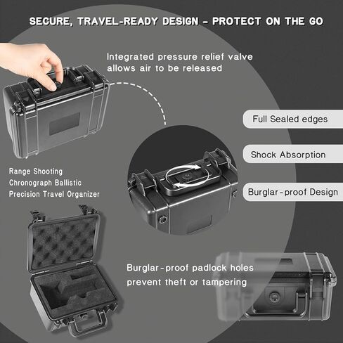 Protective Hard Case Shockproof Water-resistant with Customized DIY Foam Insert fit for Garmin Xero C1 Pro Chronograph and Cable Accessories (Case Only) in Saudi Arabia
