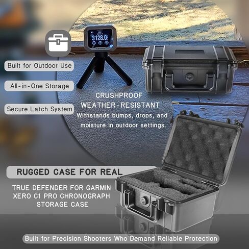 Protective Hard Case Shockproof Water-resistant with Customized DIY Foam Insert fit for Garmin Xero C1 Pro Chronograph and Cable Accessories (Case Only) in Saudi Arabia