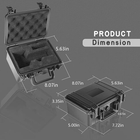 Protective Hard Case Shockproof Water-resistant with Customized DIY Foam Insert fit for Garmin Xero C1 Pro Chronograph and Cable Accessories (Case Only) in Saudi Arabia