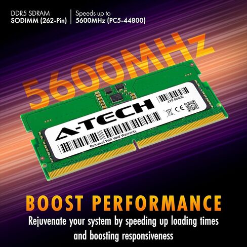 A-Tech 48GB RAM لـ HP Probook 440 G11 ، 460 G11 كمبيوتر محمول | DDR5 5600MHz PC5-44800 SODIMM 2RX8 1.1V 262-PIN UCC SO-DIMM ترقية in Saudi Arabia