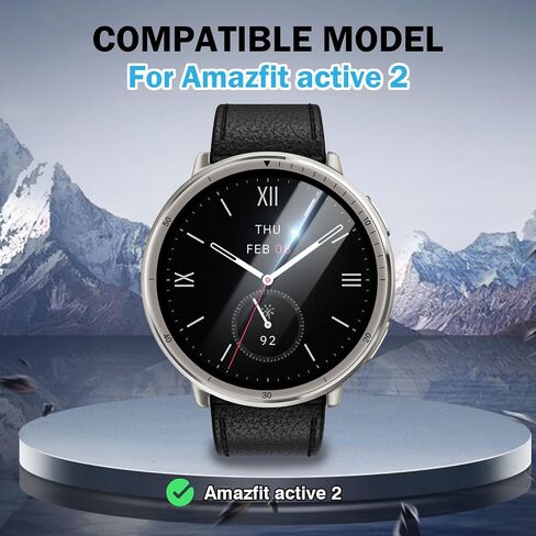 6PCS Compatible for Amazfit Active 2 Screen Protector Clear, Ultra-thin HD Flexible TPU [Not Glass] Protective Flim for Active 2 Watch Screen Saver, Anti-scratch & Touch Sensitive in Kuwait