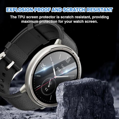 6PCS Compatible for Amazfit Active 2 Screen Protector Clear, Ultra-thin HD Flexible TPU [Not Glass] Protective Flim for Active 2 Watch Screen Saver, Anti-scratch & Touch Sensitive in Kuwait