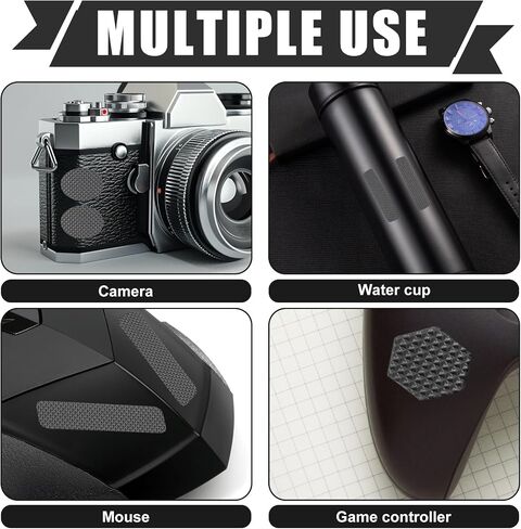 6pcs Phone Grip Tape, Non-Slip Cell Phone Grip Decals Stickers with Multi Shape Sweat Absorbing Adhesive Stickers for Camera Cup Mouse Laptop (Transparent) in Saudi Arabia