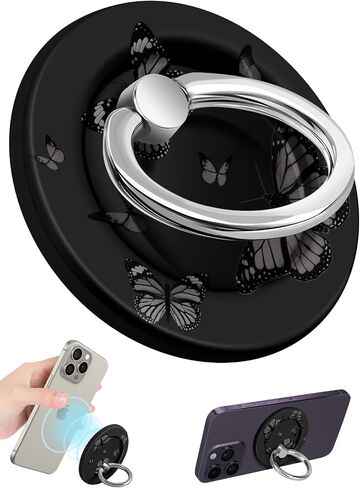 لصالح حامل حلقة الهاتف المغناطيسي متوافق مع Magsafe للنساء الفتيات - Cute Sun Moon Design Magnet Phone Grip Ring Stand for iPhone 16 Pro Max/16 Pro/16/15/14/13/13 in Kuwait