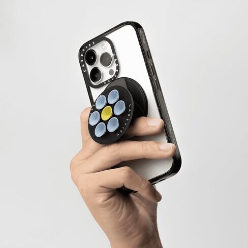 casetify snappy snap & stick Grip Stand Magsafe متوافق - بلوم أزرق (أزرق/أصفر) in Kuwait