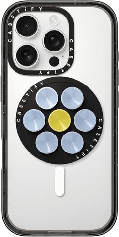 casetify snappy snap & stick Grip Stand Magsafe متوافق - بلوم أزرق (أزرق/أصفر) in Kuwait