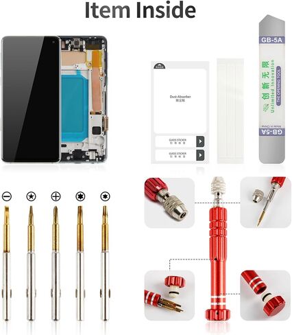 TFT لـ Samsung S10 LCD Screen Replacement 4G لـ Samsung Galaxy S10 شاشة شاشة لمسة Samsung S10 Digitizer مع الإطار SM-G973 (بدون وظيفة بصمة) (أسود) in Kuwait