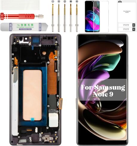 TFT لـ Samsung Note 9 شاشة استبدال Samsung Galaxy Note 9 LCD Screenizer Screen بديل لـ Samsung Note 9 Display Touch Assembly مع Frame SM-N960 Black in Saudi Arabia