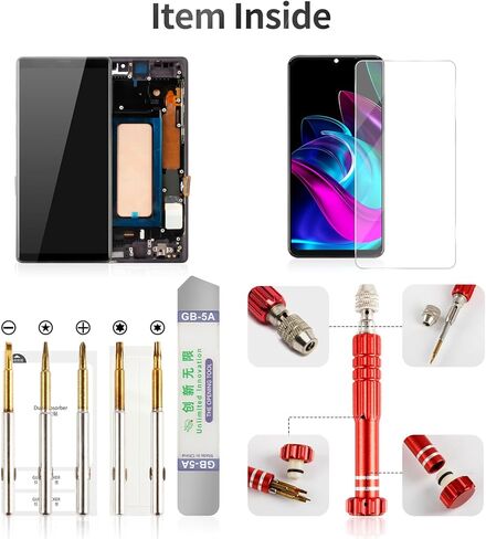 TFT لـ Samsung Note 9 شاشة استبدال Samsung Galaxy Note 9 LCD Screenizer Screen بديل لـ Samsung Note 9 Display Touch Assembly مع Frame SM-N960 Black in Saudi Arabia