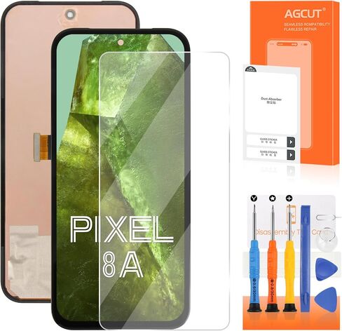 Original for Google Pixel 8a Screen Replacement for Google Pixel 8a LCD Display GKV4X, G6GPR, G8HHN, G576D Digitizer Touch Screen Assembly Repair Part (Support Fingerprint) in Saudi Arabia