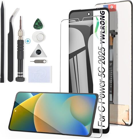Ywlrong for Motorola Moto G Power 5G 2025 استبدال الشاشة لـ MOTO G Power 5G 2025 XT2515V XT2515-1 XT2515-2 شاشة LCD Display Discipizer Assembly Assembly Assolbly مع أدوات (أسود (أسود (أسود (أسود in Kuwait