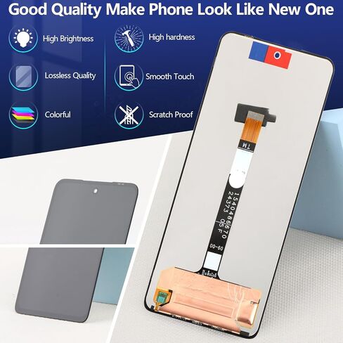 Ywlrong for Motorola Moto G Power 5G 2025 استبدال الشاشة لـ MOTO G Power 5G 2025 XT2515V XT2515-1 XT2515-2 شاشة LCD Display Discipizer Assembly Assembly Assolbly مع أدوات (أسود (أسود (أسود (أسود in Kuwait