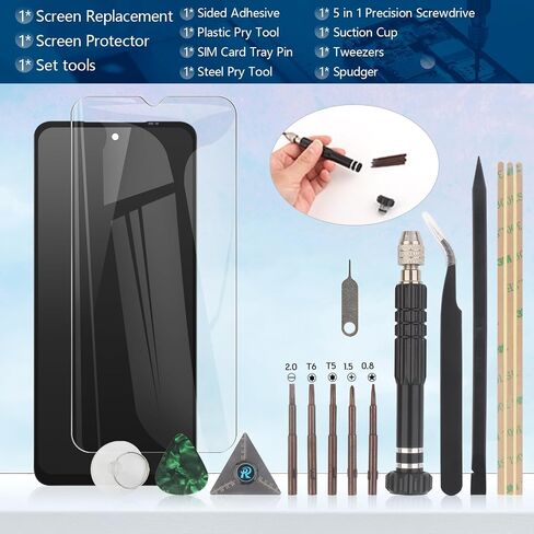 Ywlrong for Motorola Moto G Power 5G 2025 استبدال الشاشة لـ MOTO G Power 5G 2025 XT2515V XT2515-1 XT2515-2 شاشة LCD Display Discipizer Assembly Assembly Assolbly مع أدوات (أسود (أسود (أسود (أسود in Kuwait